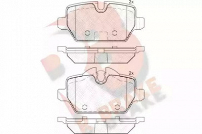 R BRAKE rb2008 -  Комплект тормозных колодок, дисковый тормоз